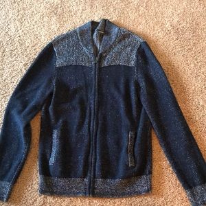 Express Blue Zip Up Sweater